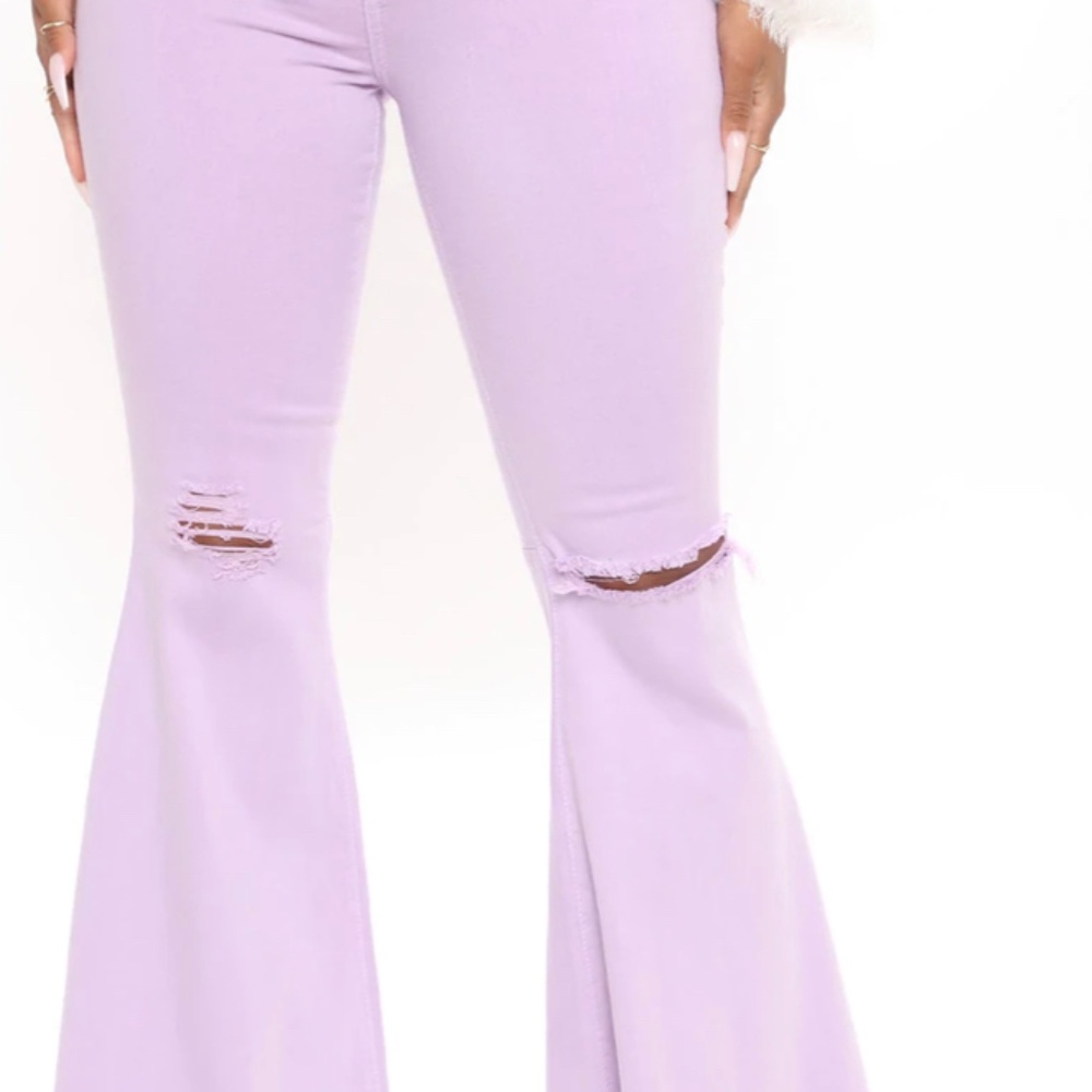 Fashion Nova Lavender Flare Pants